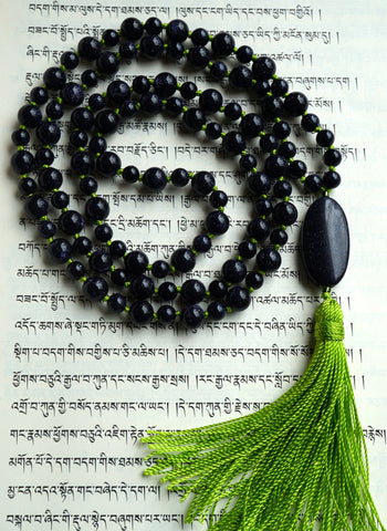 Blue Goldstone Mala