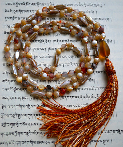 Pearly Shells and Mother of Pearl Mala