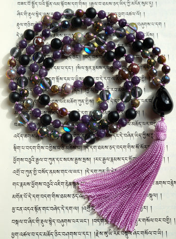 Fancy Jasper and Onyx Mala