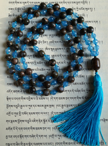 Llanite and Blue Jade Mala